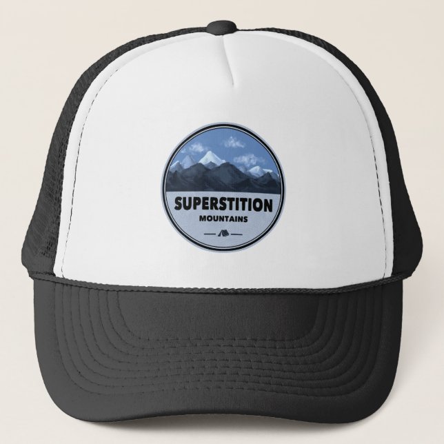 Gorra De Camionero Superstición Montañas Arizona Camping (Anverso)