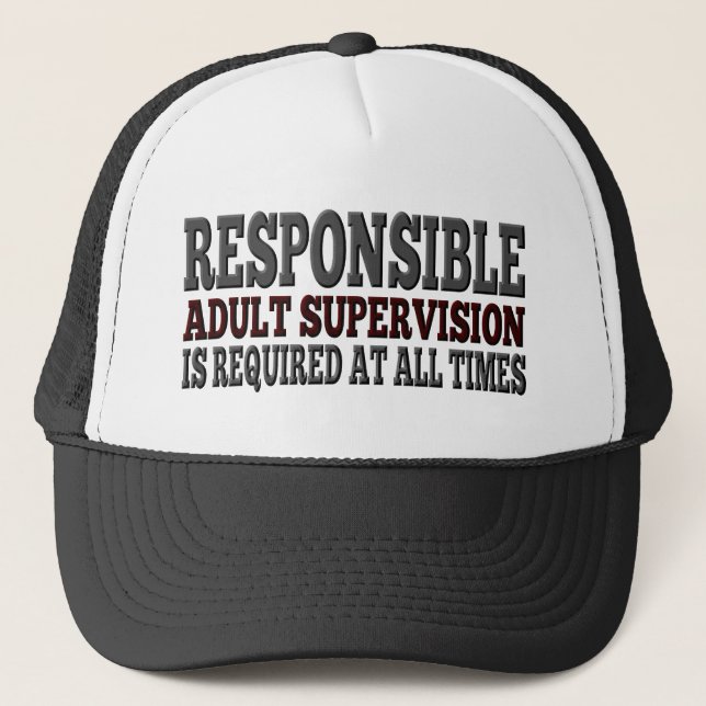Gorra De Camionero Supervisión del adulto responsable requerida (Anverso)