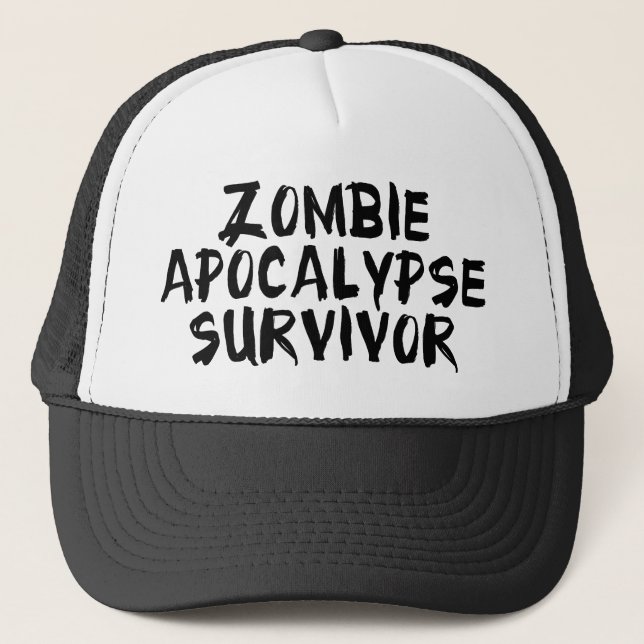 Gorra De Camionero Superviviente del Apocalipsis Zombi (Anverso)