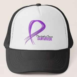 Gorra De Camionero Superviviente del cáncer pancreático de la cinta