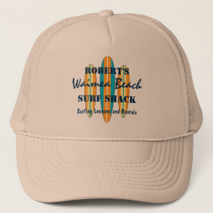 Gorra De Camionero Surf Rótulo Personalizar Monograma Surf Hawaiian S