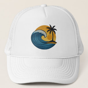 Gorra De Camionero Surfboard Tropical Hibiscus