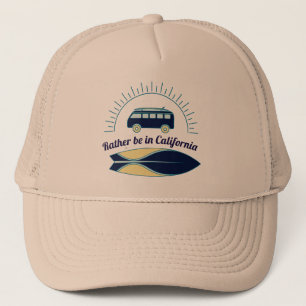 Gorra De Camionero Surfboard y Camper California
