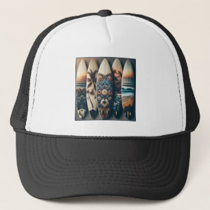 Gorra De Camionero Surfboards Pintadas de Hawái