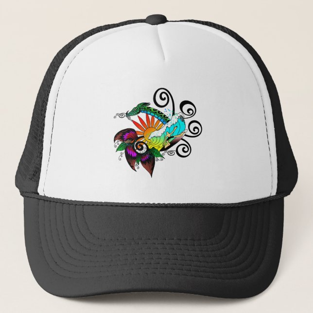 Gorra De Camionero Surfer Dude Personalizado (Anverso)