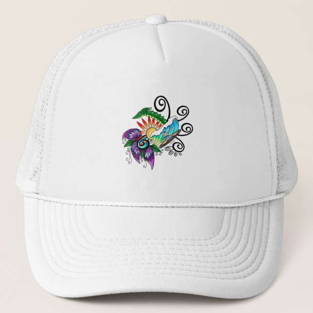 Gorra De Camionero Surfer Dude Personalizado (Anverso)