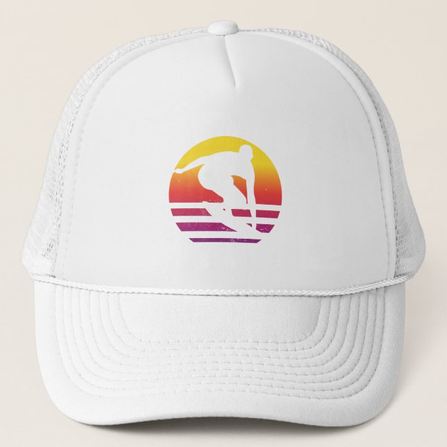 Gorra De Camionero Surfer Retro Surfing Sunset (Anverso)