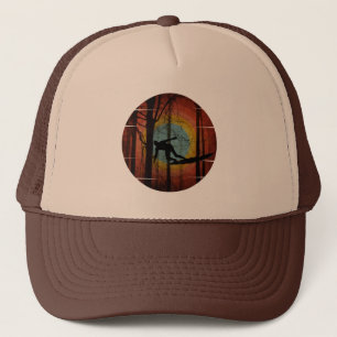GORRA DE CAMIONERO SURFERO DIVERTIDO EN EL BOSQUE