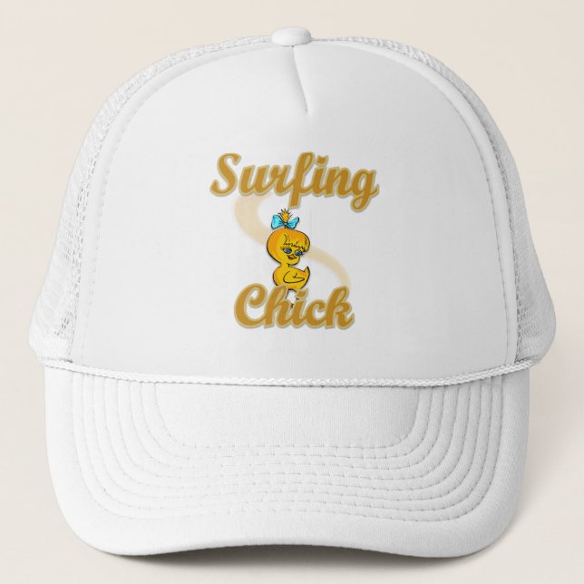 Gorra De Camionero Surfing Chick (Anverso)