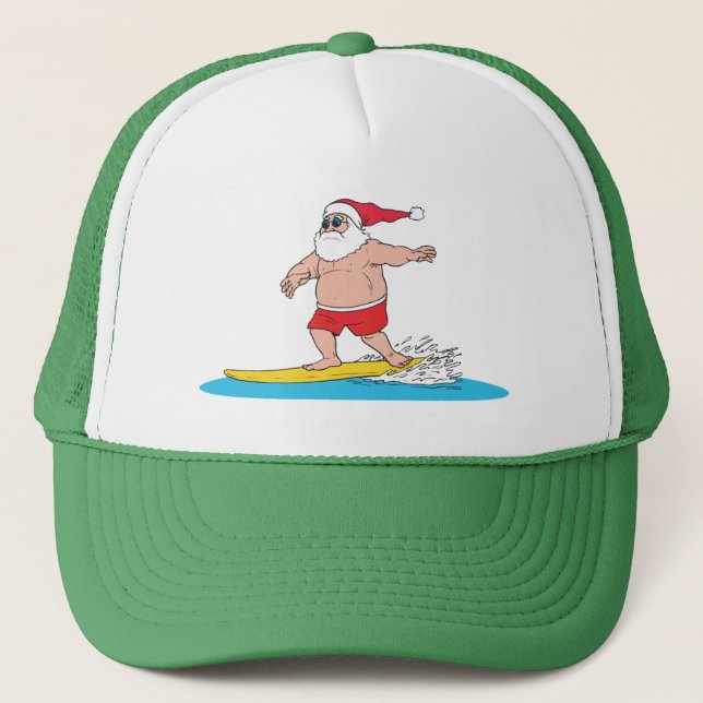 Gorra De Camionero Surfing Santa Hat (Anverso)