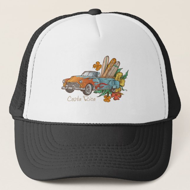 Gorra De Camionero Surfista de Costa Rica (Anverso)