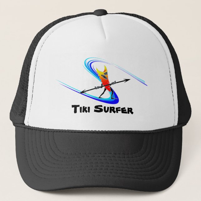 Gorra De Camionero Surfista de Tiki (Anverso)