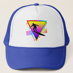 Gorra De Camionero Surfista del Rainbow Surfing Retro