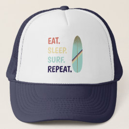 Gorra De Camionero Surfista Guay Retro Vintage Blue Surfboard