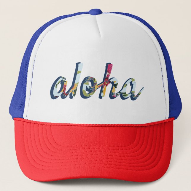 Gorra De Camionero Surfista hawaiano de Aloha (Anverso)