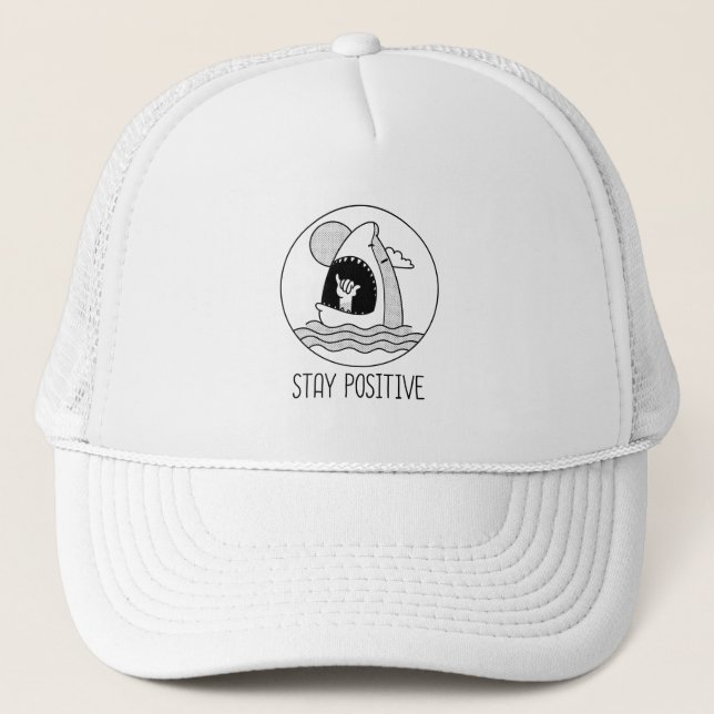 Gorra De Camionero Surfistas de tiburón positivos (Anverso)