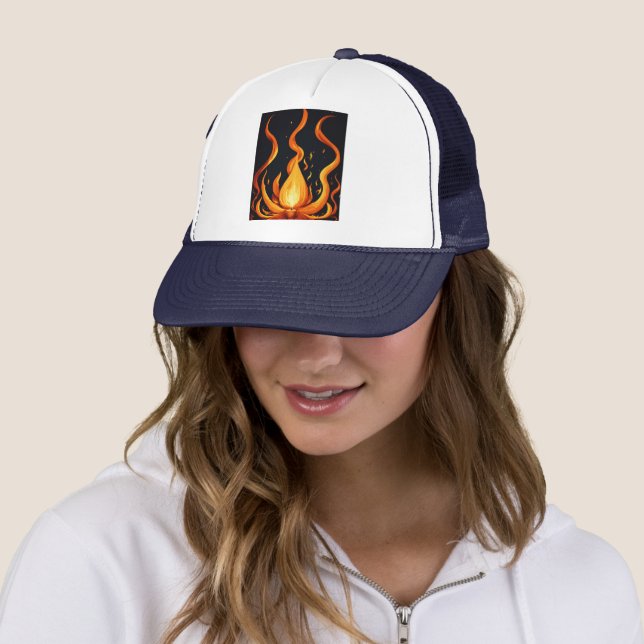 Gorra De Camionero "Surreal Flame Vector Art - 4K Representación para (In situ)
