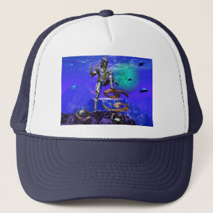 Gorra De Camionero SURREAL UNDERSEA / Cáncer Zodiac Rótulo de cumplea