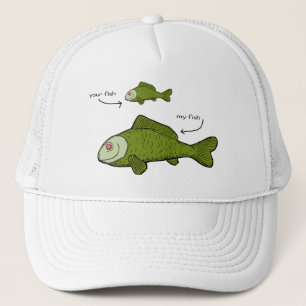 Gorra De Camionero Sus pescados. Mis pescados. ¡Materias del tamaño