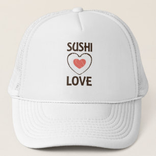 Gorra De Camionero Sushi Love Heart Rice Salmon Favorito