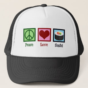Gorra De Camionero Sushi Love Peace