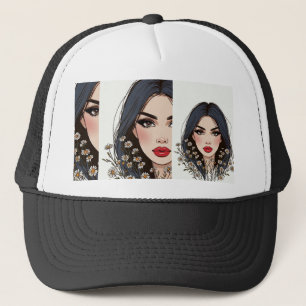 Gorra De Camionero Susurros de la naturaleza - Belleza femenina en fl