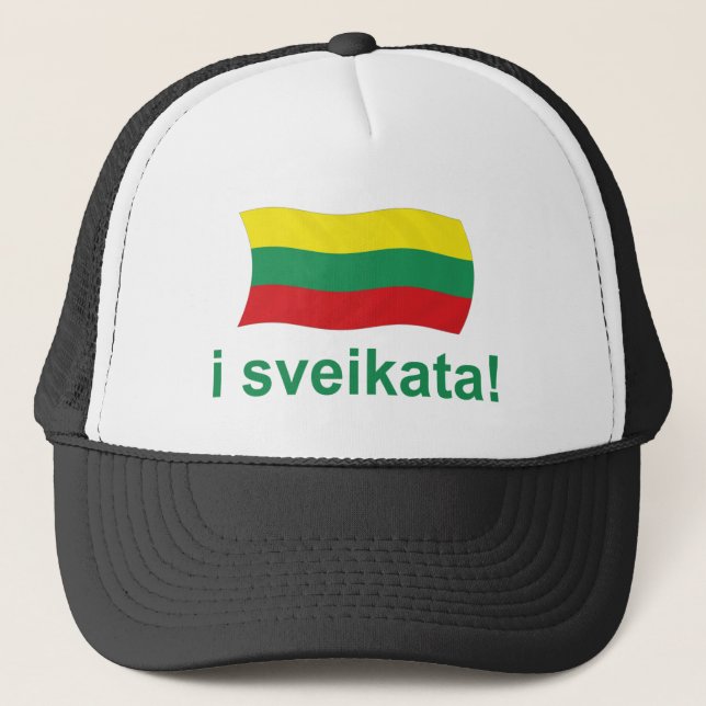 Gorra De Camionero ¡Sveikata del Lithuanian i! (Alegrías!) (Anverso)