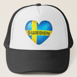 Gorra De Camionero Sweden Heart Flag
