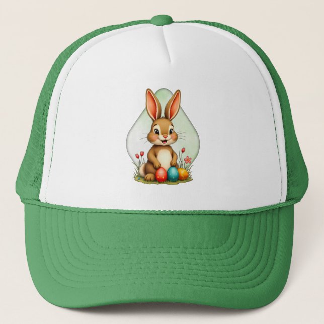 Gorra De Camionero Sweet Easter Bunny – Sitting Cute Bunny - boné (Anverso)