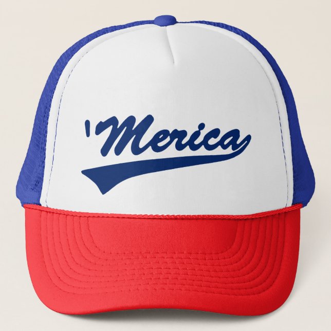 Gorra De Camionero 'Swoosh Swoosh Red White & Blue Trucker Hat (Anverso)