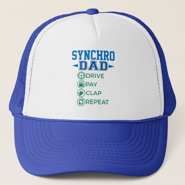 Gorra De Camionero Synchro Dad Drive Pay Clap Synchronized Skating (Anverso)