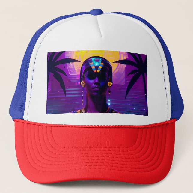 Gorra De Camionero Synthwave Pharaoh (Anverso)