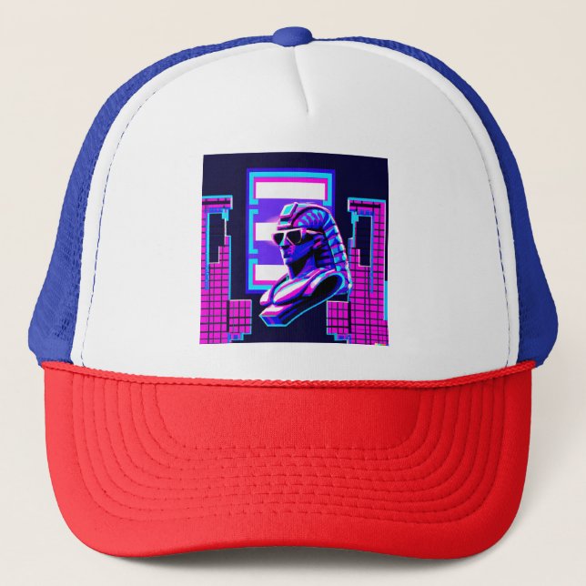 Gorra De Camionero Synthwave Pharaoh (Anverso)