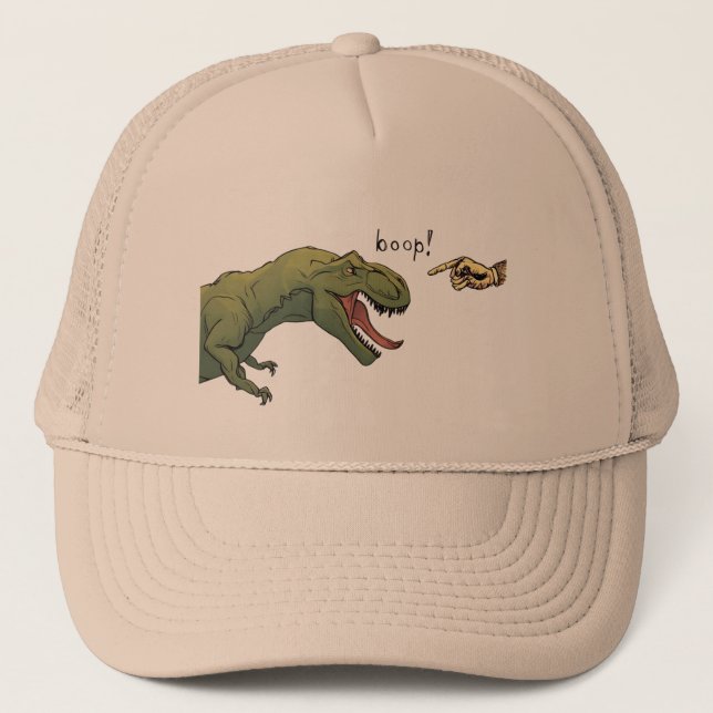 Gorra De Camionero T-Rex Dinosaur Boop Tyrannosaurus Baseball (Anverso)