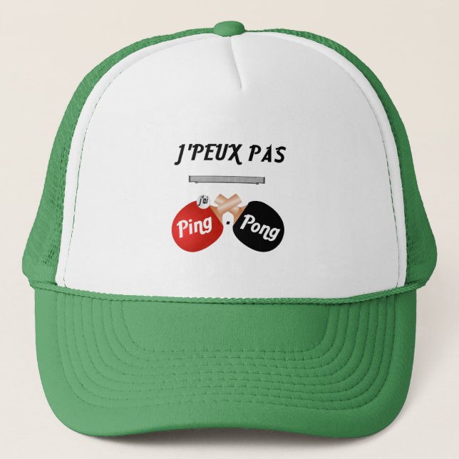 Gorra De Camionero T-shirt  J'peux pas j'ai ping-pong (Anverso)