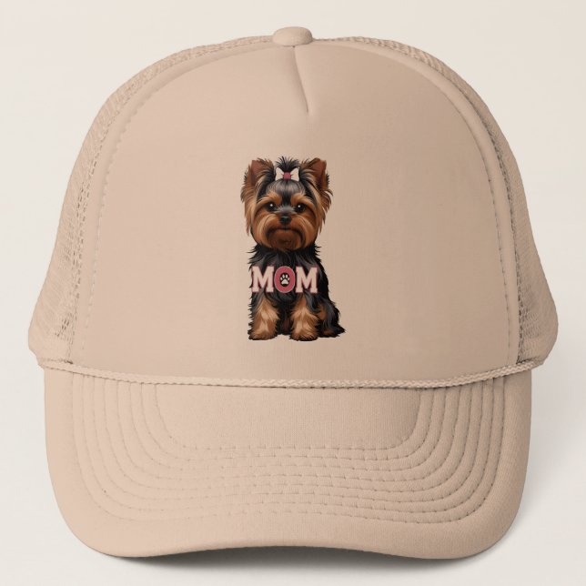 Gorra De Camionero T-Shirt Yorkie Mom (Anverso)
