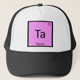 Gorra De Camionero Ta - Signo Zodiacal Tauro Tabla Periódica Química