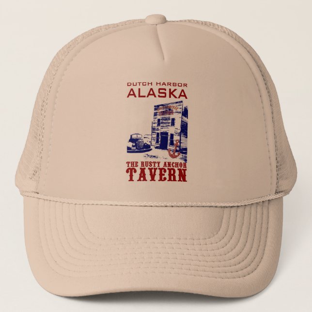 Gorra De Camionero Taberna oxidada del ancla del puerto holandés (Anverso)
