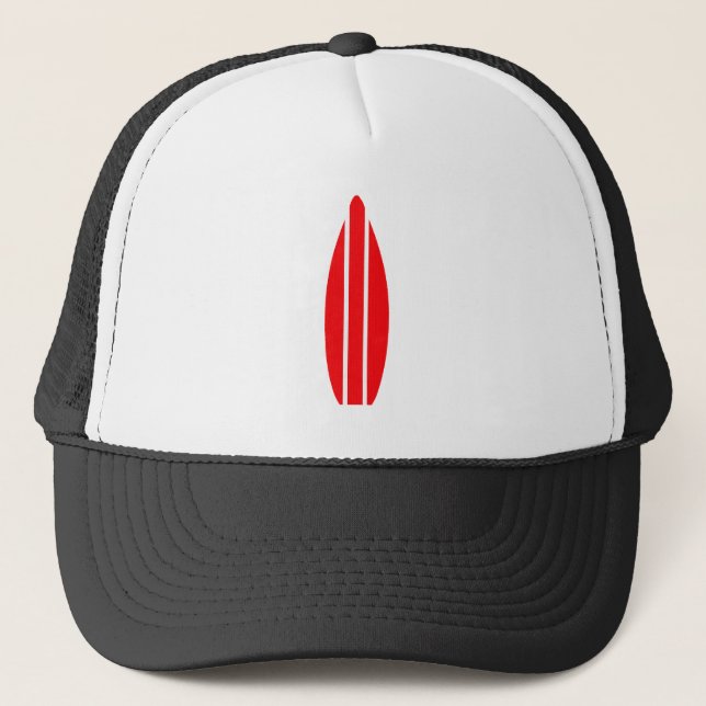 Gorra De Camionero Tabla hawaiana roja (Anverso)