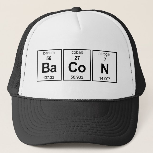 Gorra De Camionero Tabla periódica de BaCoN (Anverso)