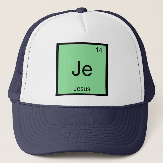 Gorra De Camionero Tabla periódica de elementos de química de nombre  (Anverso)