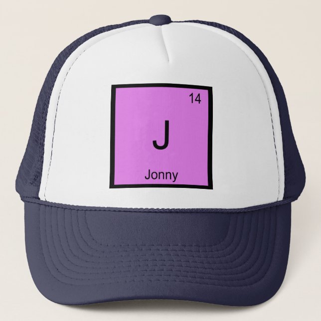Gorra De Camionero Tabla periódica de elementos de química de nombre  (Anverso)