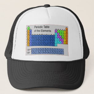 Gorra De Camionero Tabla periódica de la ciencia de regalos de los