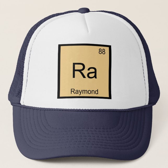 Gorra De Camionero Tabla periódica del elemento conocido de la (Anverso)