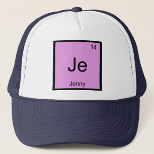 Gorra De Camionero Tabla periódica del elemento conocido de la