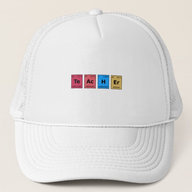 Gorra De Camionero Tabla periódica docente (Anverso)