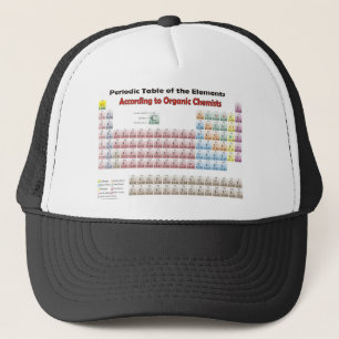 Gorra De Camionero TABLA PERIÓDICA según químicos orgánicos