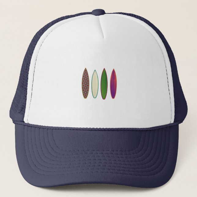 Gorra De Camionero tablas de surf ~ estilo surf (Anverso)