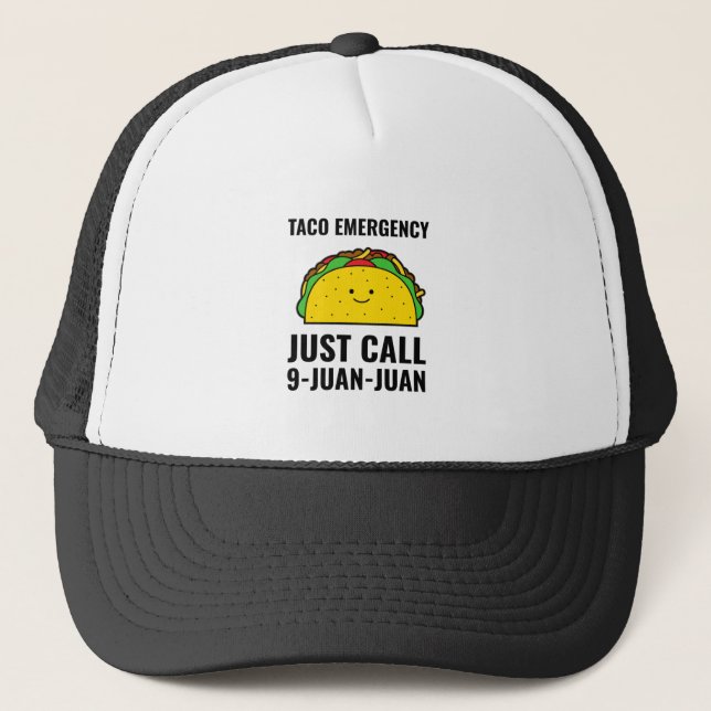 Gorra De Camionero Taco emergencia tacos graciosos comida mexicana (Anverso)
