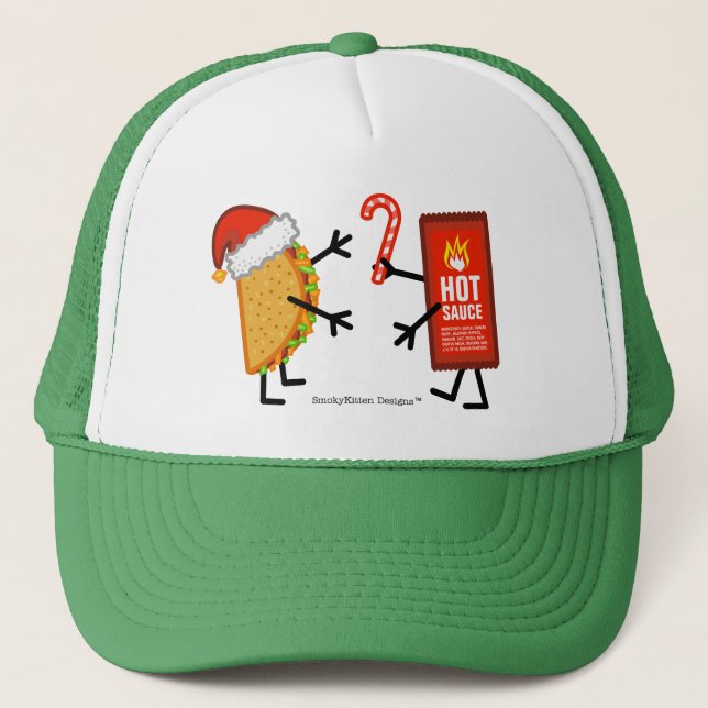 Gorra De Camionero Taco y salsa caliente - navidad (Anverso)